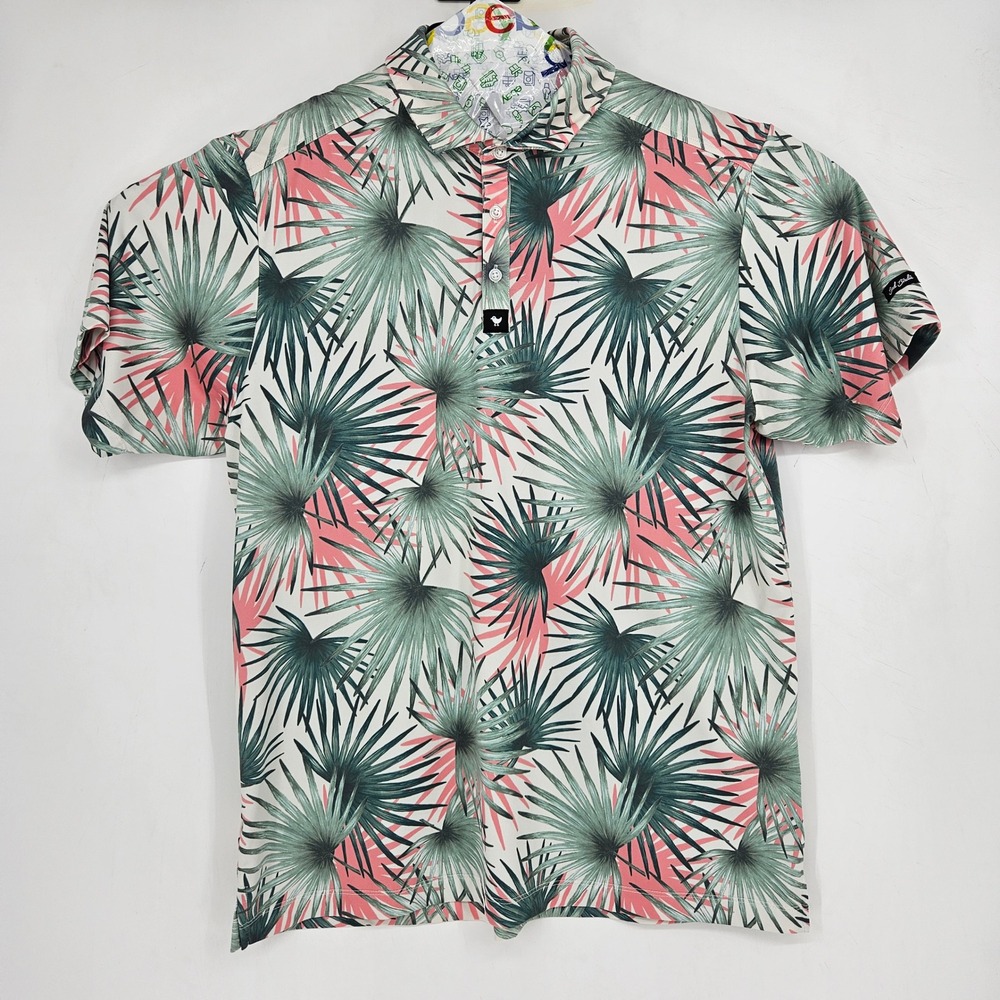 Bad Birdie Polo Shirt Mens XL Hammock Hunter Golf Performance Palm Trees